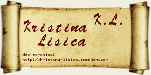 Kristina Lisica vizit kartica